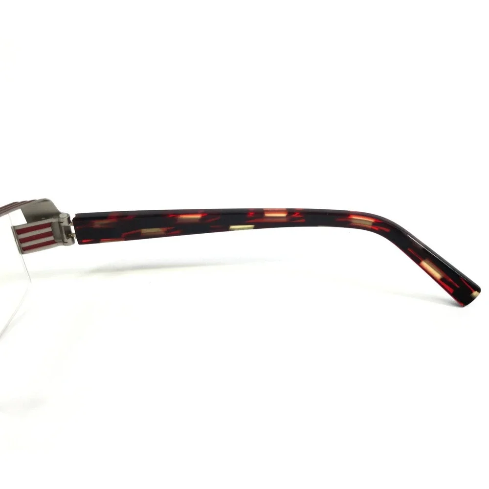 J.F. Rey Eyeglasses Frames JF2421 1035 Silver Burgundy Line 54-18.7-125